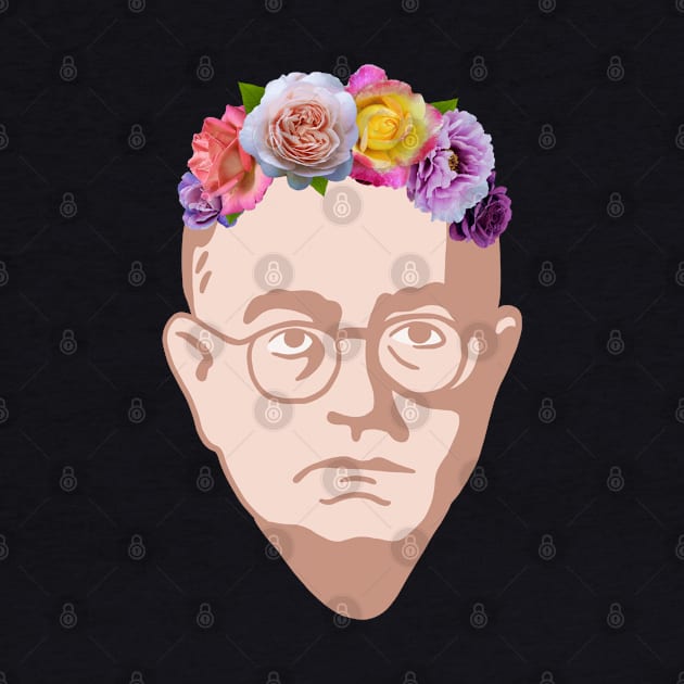 Theodor Adorno - Portrait With Flower Crown by isstgeschichte